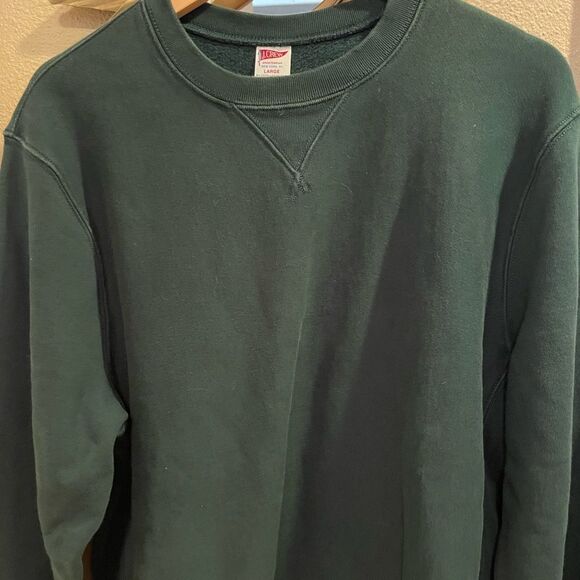 Men’s J Crew Heritage Forest Green Crewneck Sweatshirt L - Picture 3 of 16